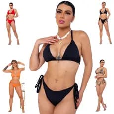 Biquíni Amarrar Biquini Feminino Amarrar Hot Pants Biquíni Com Bojo Biquine Bikini Forrado Moda Praia Blogueira