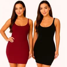 Kit 2 Vestido Feminino Curto Tubinho Tendência Multiuso Super Fashion