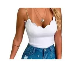 Blusa Blusinha Nuvem Alcinha Feminina Básica Com Bojo Super Fashion