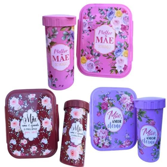 Marmita Com Copo Lanches Kit