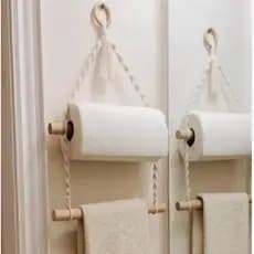1 Peça Suporte Toalha e Papel Toalha Para Cozinha Banheiro Lavabo Moderno e Estiloso