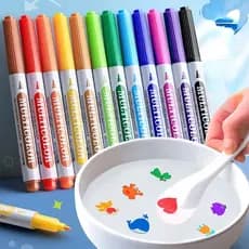 Caneta Mágica De Água Desenho Flutuante 12 Cores DIY Mágica Whiteboard Material Arte