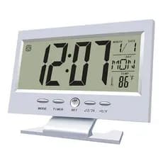 Relógio De Mesa Digital Despertador Temperatura Led Azul/8082
