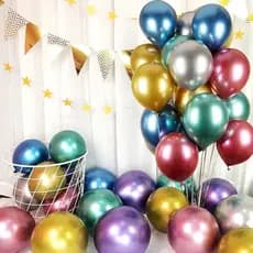 Kit 25/50 Balões Metalizados Cromados 12 Polegadas-Decoração Para Festas e Aniversários