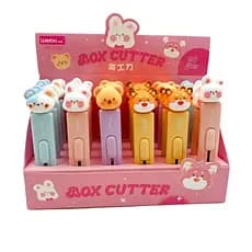 Kit 2 Estilete Animal Fofo Retrátil Sortido
