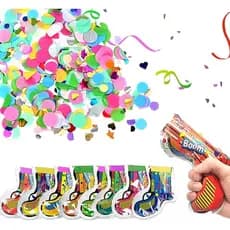 05 Lança Confete Boom Auto Inflável Graduação Chá De Casamento Aniversário Carnaval Festa Decorações