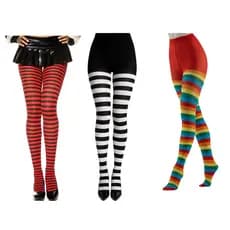Meia-Calça Listrada Estilo Universitário / Perfeita para Cosplay JK