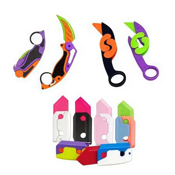 Mini Brinquedo Anti Estresse 3D Formato Arminha/Faquinha/Variado desenho