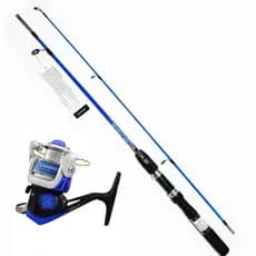 Kit Vara Pesca  Molinete 1,50 + Molinete Canário 1 Rolamento