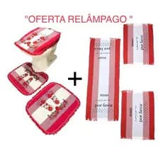 Kit Com 02 Jogos Tapete Banheiro E Tapete passadeira De Cozinha 3 Peças Simples Direto Da Fabrica Tapete Sala Decoração Banheiro Cozinha Casa Atacado Barato Super Oferta promoção