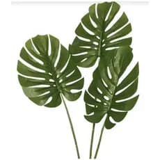 Planta Kit 3 Folhas Costela de Adão Artificial em Silicone muito Realista