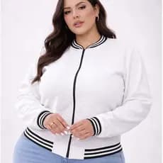 Jaqueta Bomber  Blusa Plus Size Feminina Jaqueta de Frio