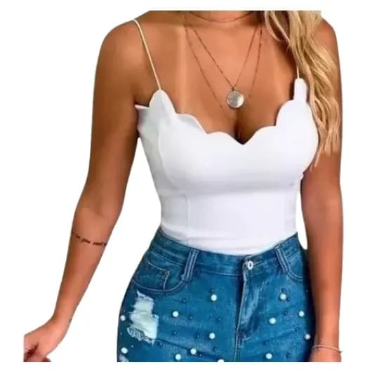 Blusinha Nuvem Regata Alça Blusa Feminina Bojo Top Promoção