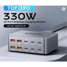 Estação Carregador Turbo Celular 10 Saídas Usb A Tipo C 330w