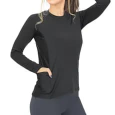 Blusa Feminina Manga longa Proteção Solar UV50 Praia Piscina Surf