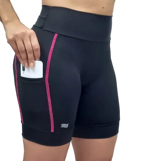 Shorts Bermuda Feminino de ciclismo com Bolsos e Forro Gel ciclista