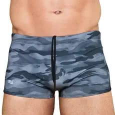 Sunga Boxer Moda Praia Piscina Militar Camuflada Proteção Solar UV50+