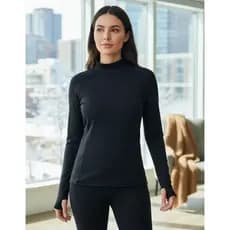 Blusa Mulher Segunda Pele Feminina Manga Luva e Gola Alta cacharrel Térmica
