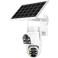 Câmera Solar Wifi Lente Dupla Ptz 2k Visão Noturna Ip66 Jrtn