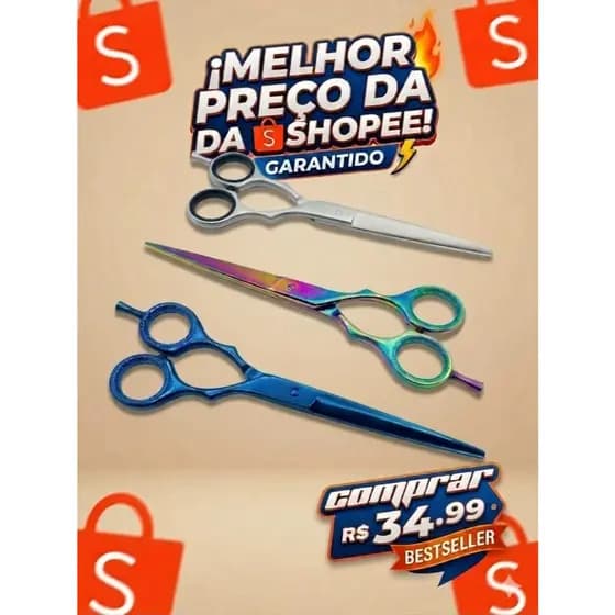 Tesoura Fio Navalha 7.0 Polegadas Profissional Cabeleireiro Barbeiro