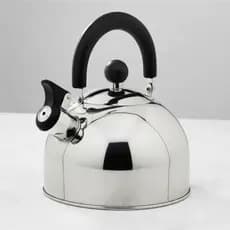 Chaleira Em Aço Inox Com Tampa E Apito 2 Litros Café Chá