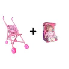 Carrinho De Boneca Infantil Com Boneca Infantil Brinquedo