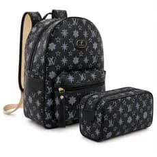 Kit Mochila + Nécessaire Unissex Moderna e Elegante para Faculdade, Escola e Trabalho