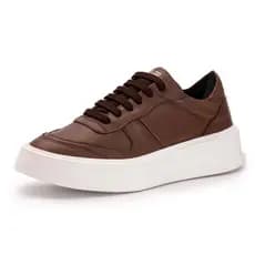 Tênis Casual Masculino Estiloso em Couro Legítimo para Todas as Ocasiões