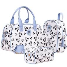 Kit Maternidade Mickey Mala Mochila Nécessaire Varias Cores