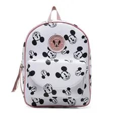 Mochila infantil Mickey e Minnie Escolar Viagem passeio espaçosa
