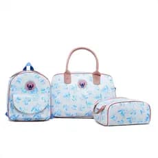 Kit Mochila + Mala + Necessarie LILO STICHI desenho menino e menina