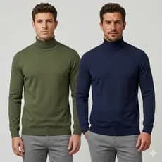 2 Cacharrel Masculina Gola Ribana Malha Premium 100% Poliéster - Ideal Sublimação Envio Imediato