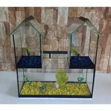 Aquario Beteira Castelo III Tripla 3 Compartimentos Peixe Betta Decorado