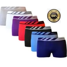Kit 10 Cuecas adulto box boxer masculino sem costura microfibra Altomax Promoção Cores Sortidas