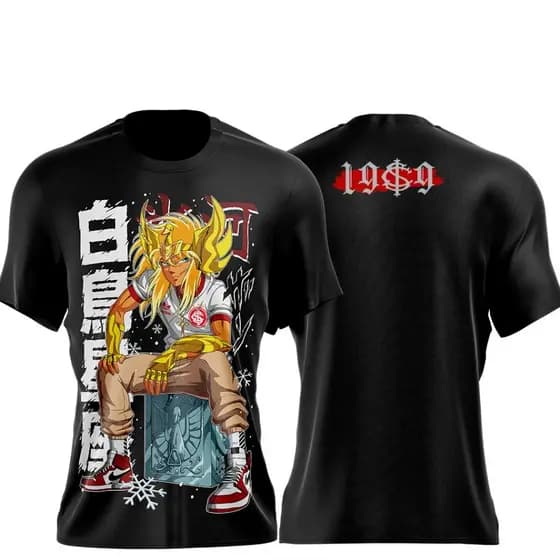 Camiseta Estampa Yoga CDZ Anime Torcedor Time - Camisa de Malha 100% Algodão - Envio Imediato - Polar Clothing Store