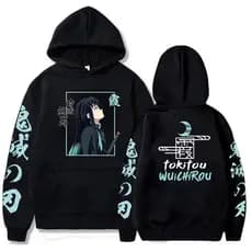 Blusa Frio Casaco Moletom Canguru Tokito Demon Slayer Anime Flanelado 100% Algodão Envio Imediato Polar.clothing.store