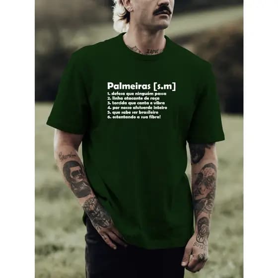 Camiseta Palmeiras Frases Times de Futebol 100% Algodão Envio Rápido/Imediato Polar.clothing.store100% Algodão