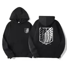 Blusa Frio Moletom Canguru Casaco Attack on Titan Mangá Anime Flanelado 100% Algodão Envio Imediato Polar.clothing.store