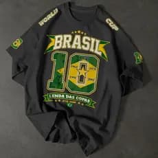 Camiseta Estampa Brasil 10 Lenda das Copas Comemorativa Camisa 100% Algodão Envio Imediato Polar Clothing Store