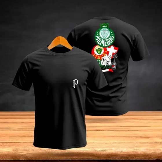Camiseta Masculina Palmeiras Torcedor Time Verdão Futebol Esportiva Camisa 100% Algodão Envio Imediato Polar