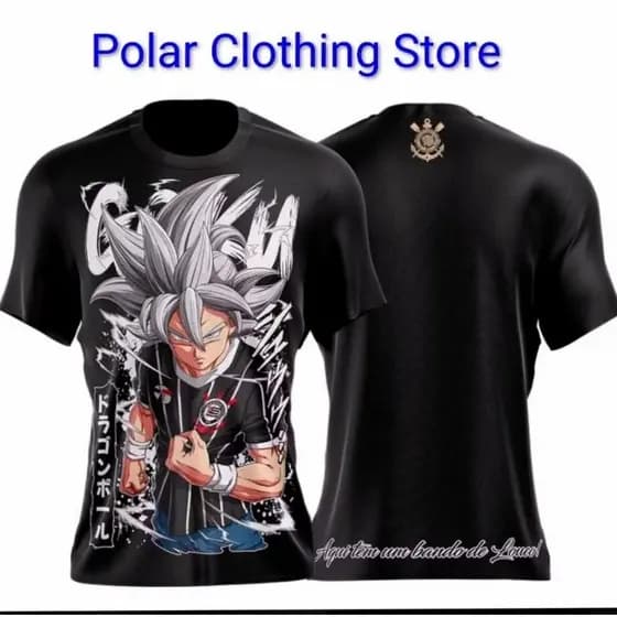 Camisa Masculina Goku Torcedor Times Camisa de Malha 100% Algodão Camisetão Envio Imediato- Polar