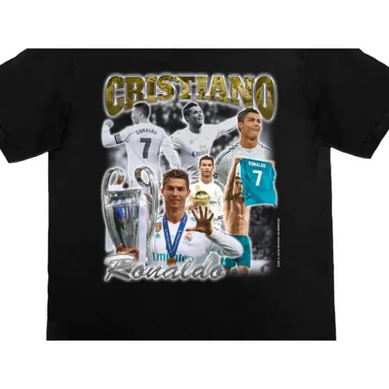 Camiseta Time Futebol Jogador Cristiano Ronaldo CR7 Craque 100% Algodão Envio Rápido/Imediato Polar.clothing.store