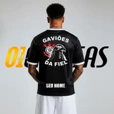 CAMISETA GAVIÕES DA FIEL Personalizada Torcida Organizada Gaviões Da Fiel 100%Algodão EnvioImediato Polar.clothing.store