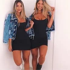 Vestido Canelado Curto Alcinha Tubinho Ajuste Ao Corpo Feminino