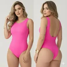 Maiô Feminino Praia Natação Body Costa Nua Cavado