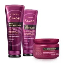Combo Siàge Pro Cronology: Shampoo 250ml + Condicionador 200ml + Máscara de Hidratação 250g