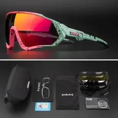 Kapvoe Polarizado Ciclismo Óculos UV400 Pesca De Sol Masculino Feminino 5 Lentes