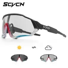 Óculos De Sol Fotocromáticos Unissex Para Ciclismo Esportivo SCVCN Mountain Bike 1 Lente