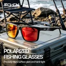 SCVCN Óculos De Sol Polarizados UV400 Anti-Reflexo Esportivos Leves Para Dirigir , Pesca , Ciclismo , Motocicleta , Cami