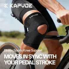KAPVOE 1 Peça Joelheira Elástica Respirável Esportiva Almofadas De Patela Ajustáveis Suporte De Ciclismo Para Corrida Es